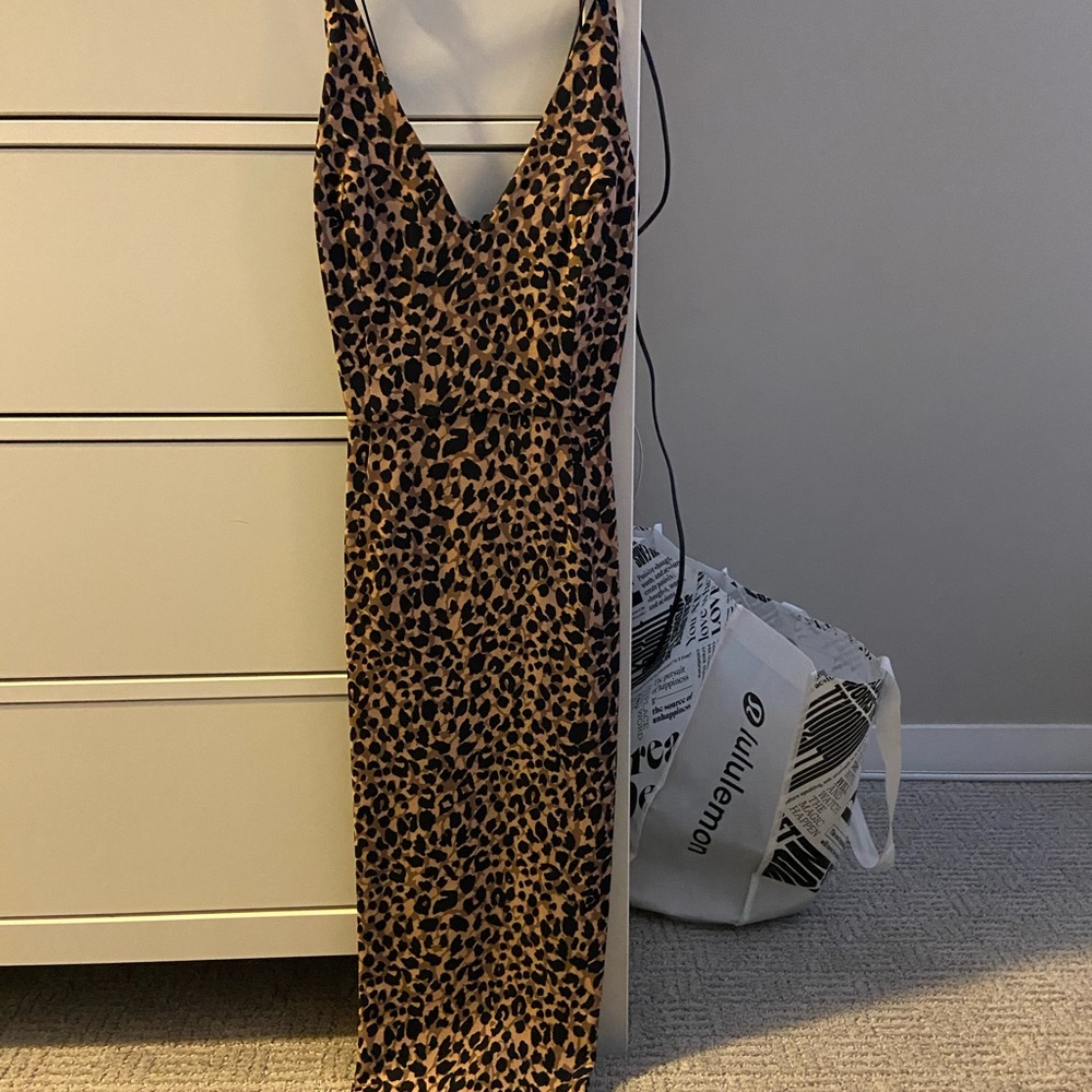 Topshop Cheetah Midi Dress